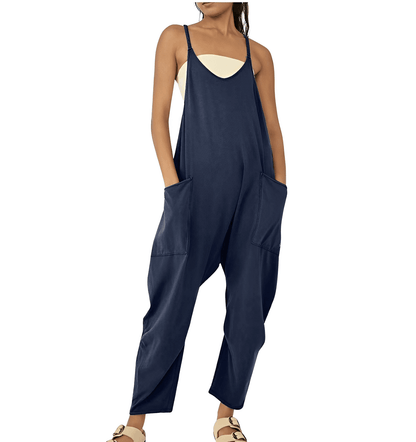 Summer Shorts Jumpsuit for Women with Pockets
