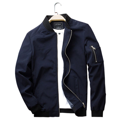Men's Classic Zip-Up Flight Jacket