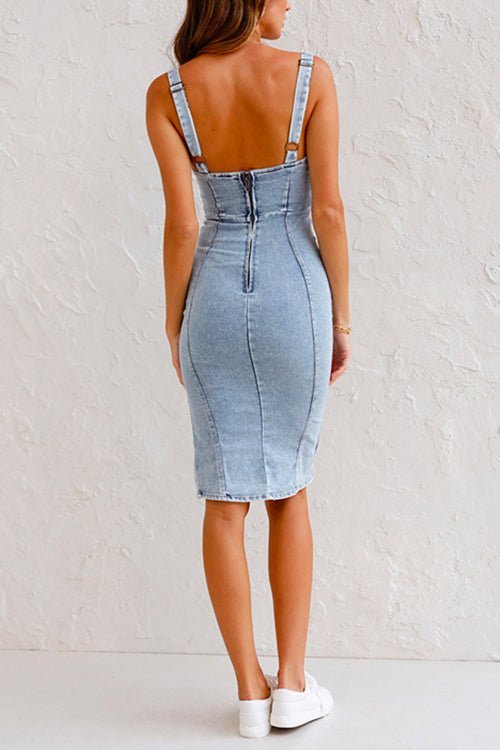 Chic Slim Fit Denim Dress