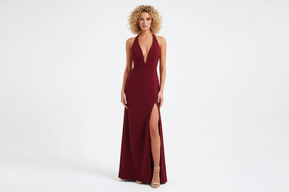 Red Long Evening Gown - Luxivelle