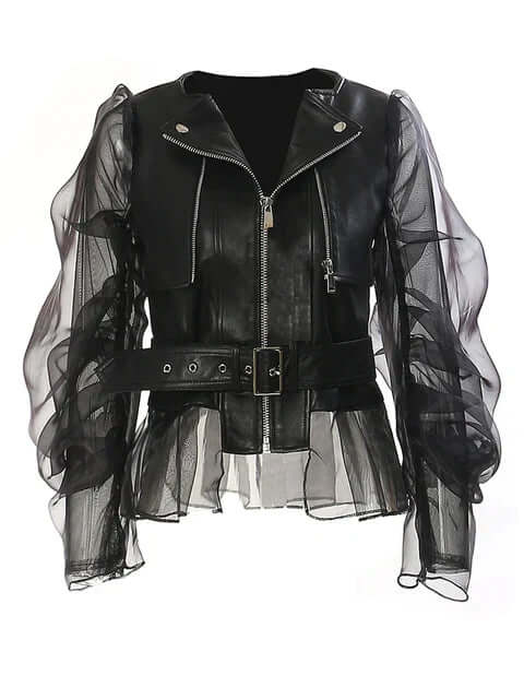 Lightweight Women's Ventilated Biker Jacket - Luxivelle