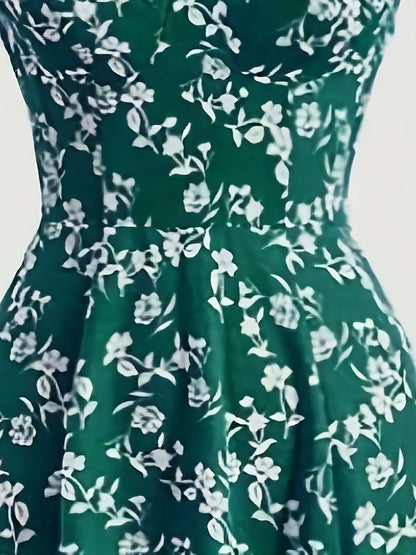 Pretty Floral Summer Dress with Adjustable Straps