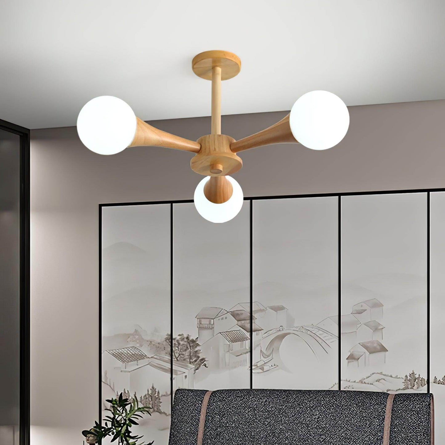 Luxury Wood and Glass Pendant Light - Luxivelle
