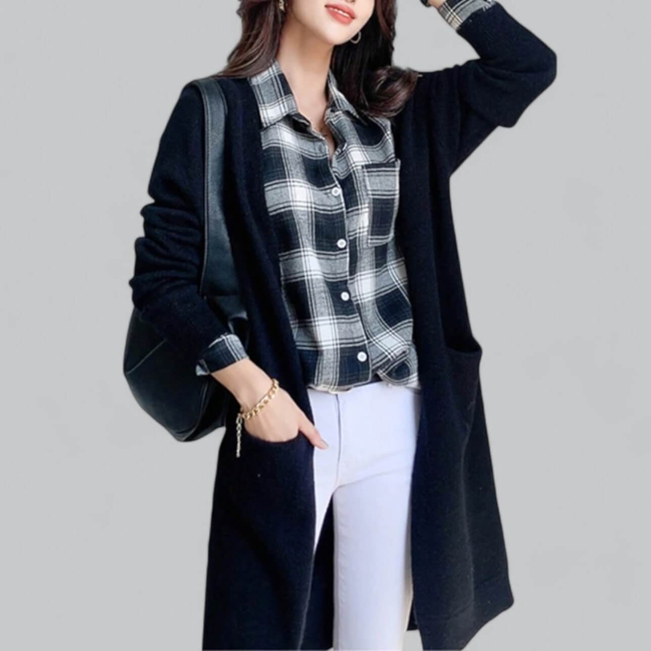 Soft Women's Oversized Cashmere Sweater Cardigan