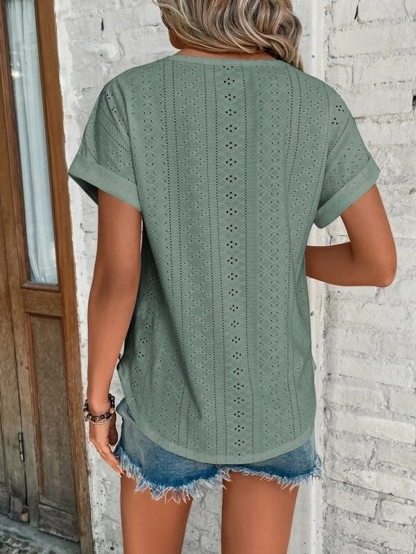 Lightweight Women's Cotton Short Sleeve Casual Tee