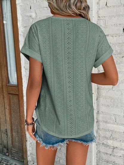Lightweight Women's Cotton Short Sleeve Casual Tee