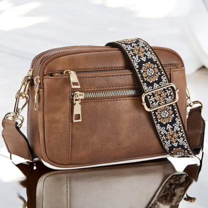 Stylish Women's Cross Body Leather Handbag Purse
