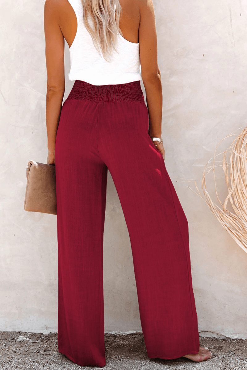 Ladies Comfortable Loose Fit Pants with Button Fly