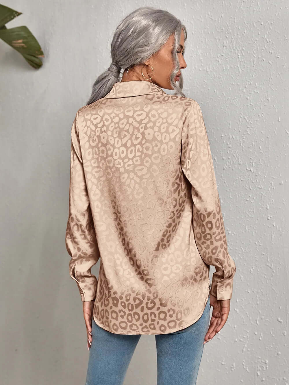 Fashionable Leopard Pattern Women's Top