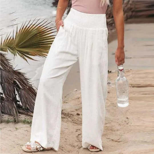 Relaxed Fit Linen Pants for Women - Luxivelle