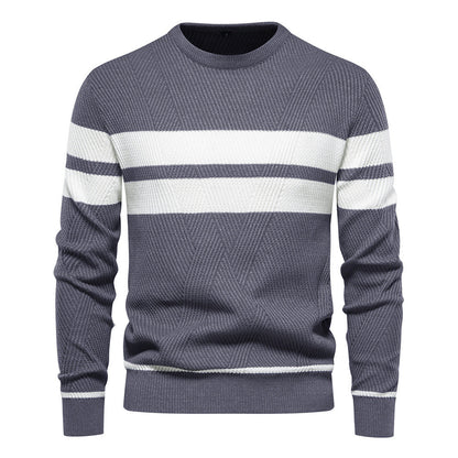 Relaxed Fit Horizontal Stripe Pullover