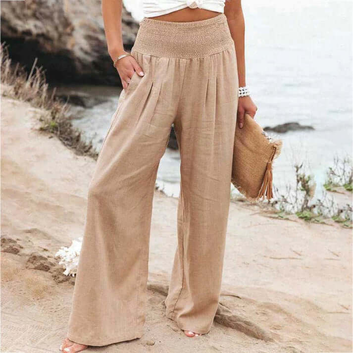 Loose Fit Summer Linen Pants - Luxivelle