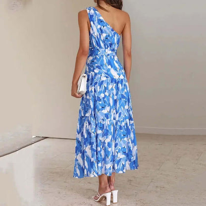 Stylish One Shoulder Evening Gown