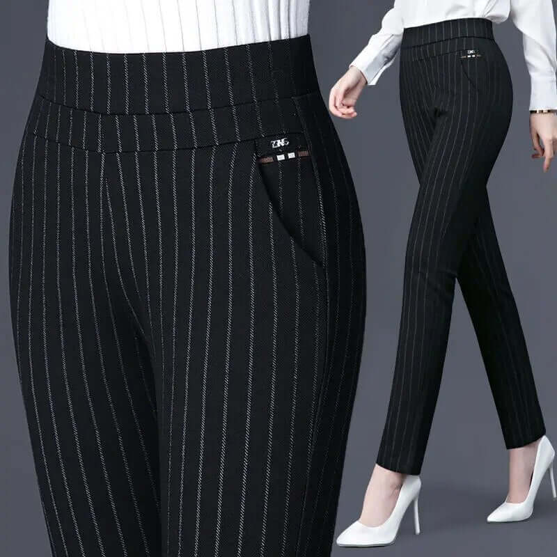 Comfortable High Waisted Straight Leg Women's Pants
