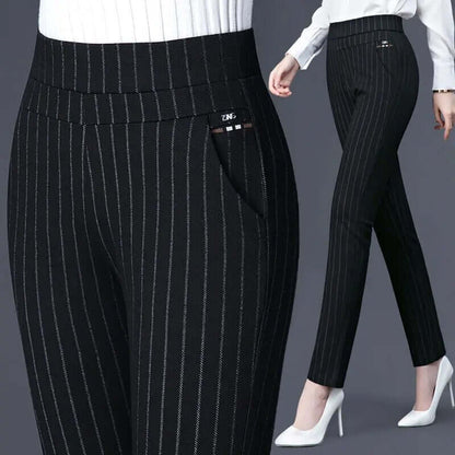 Comfortable High Waisted Straight Leg Women's Pants