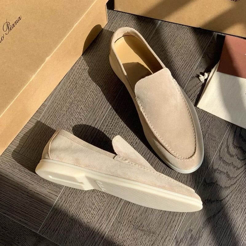 Comfortable Genuine Leather Slip On Shoes - Luxivelle