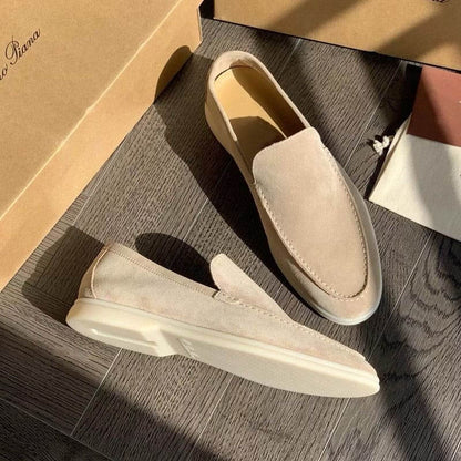 Comfortable Genuine Leather Slip On Shoes - Luxivelle