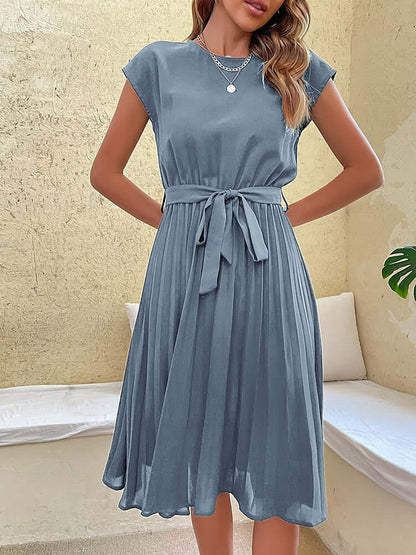 Floral Waist Tie Midi Dress for Women