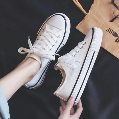 Comfortable Womens Canvas Low Top Sneakers Casual Shoes