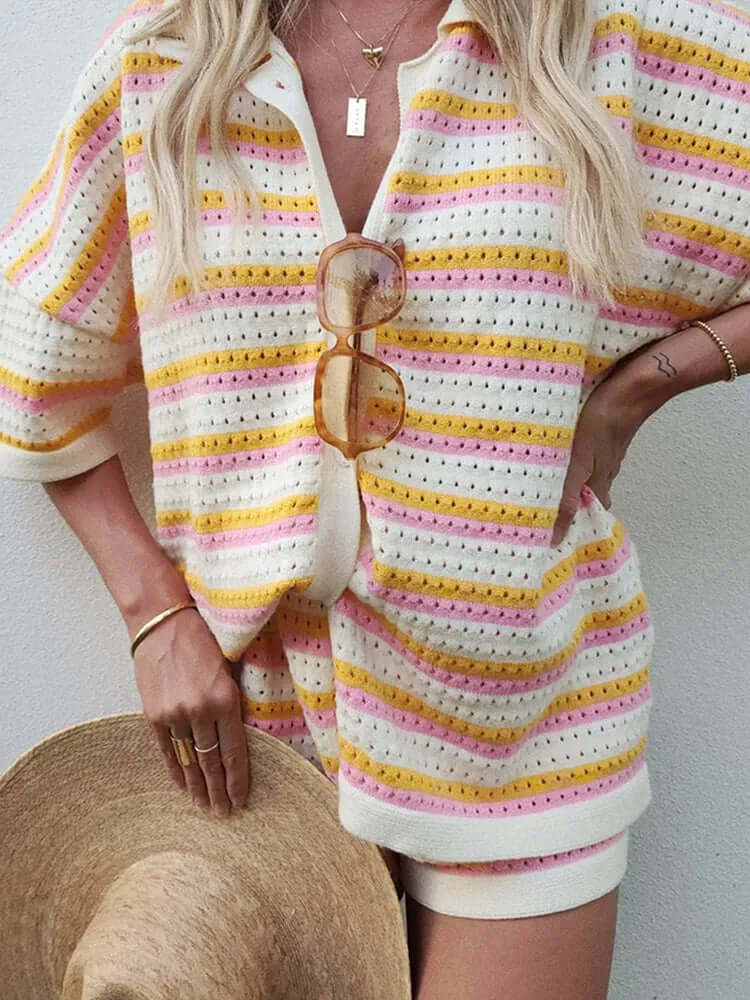 Lightweight Women's Cotton Top Set