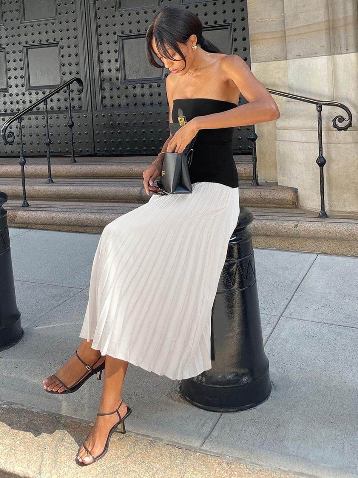 Sleeveless Flowy Waist Dress