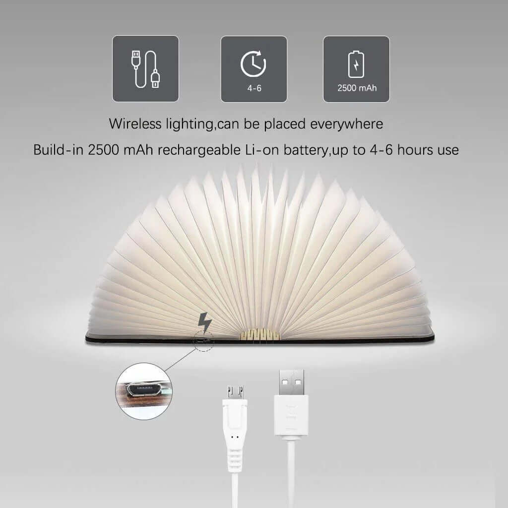 Portable LED Reading Light, Adjustable Brown Table Lamp
