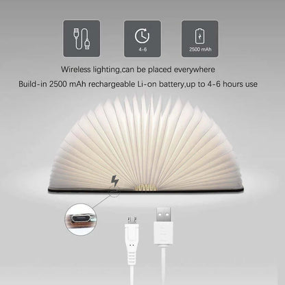 Portable LED Reading Light, Adjustable Brown Table Lamp
