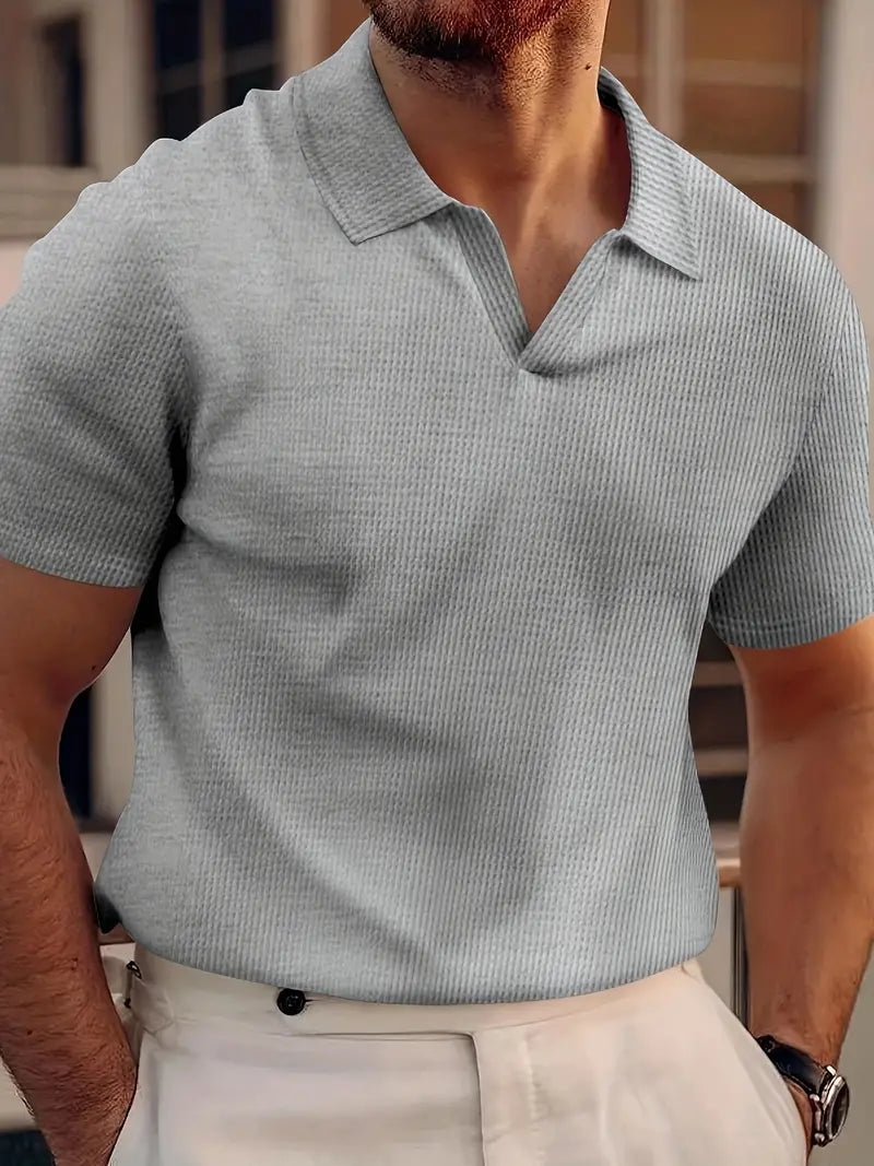 Breathable Cotton Polo Shirt Men's Casual Summer Top
