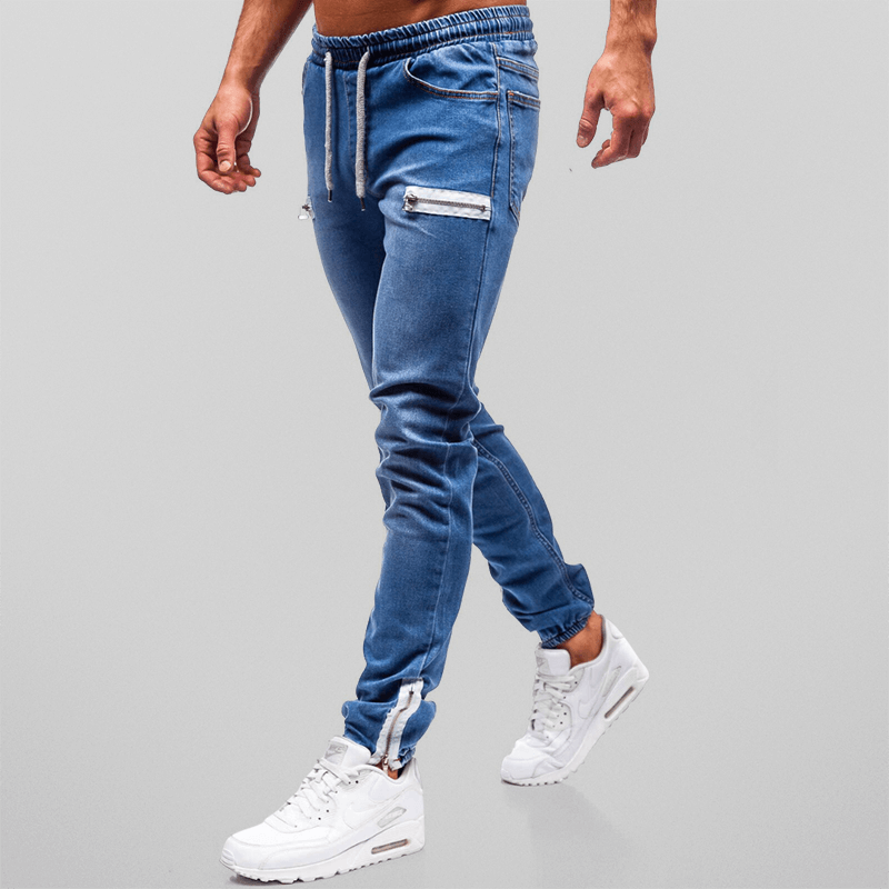 Slim Fit Stretchy Blue Jeans Joggers