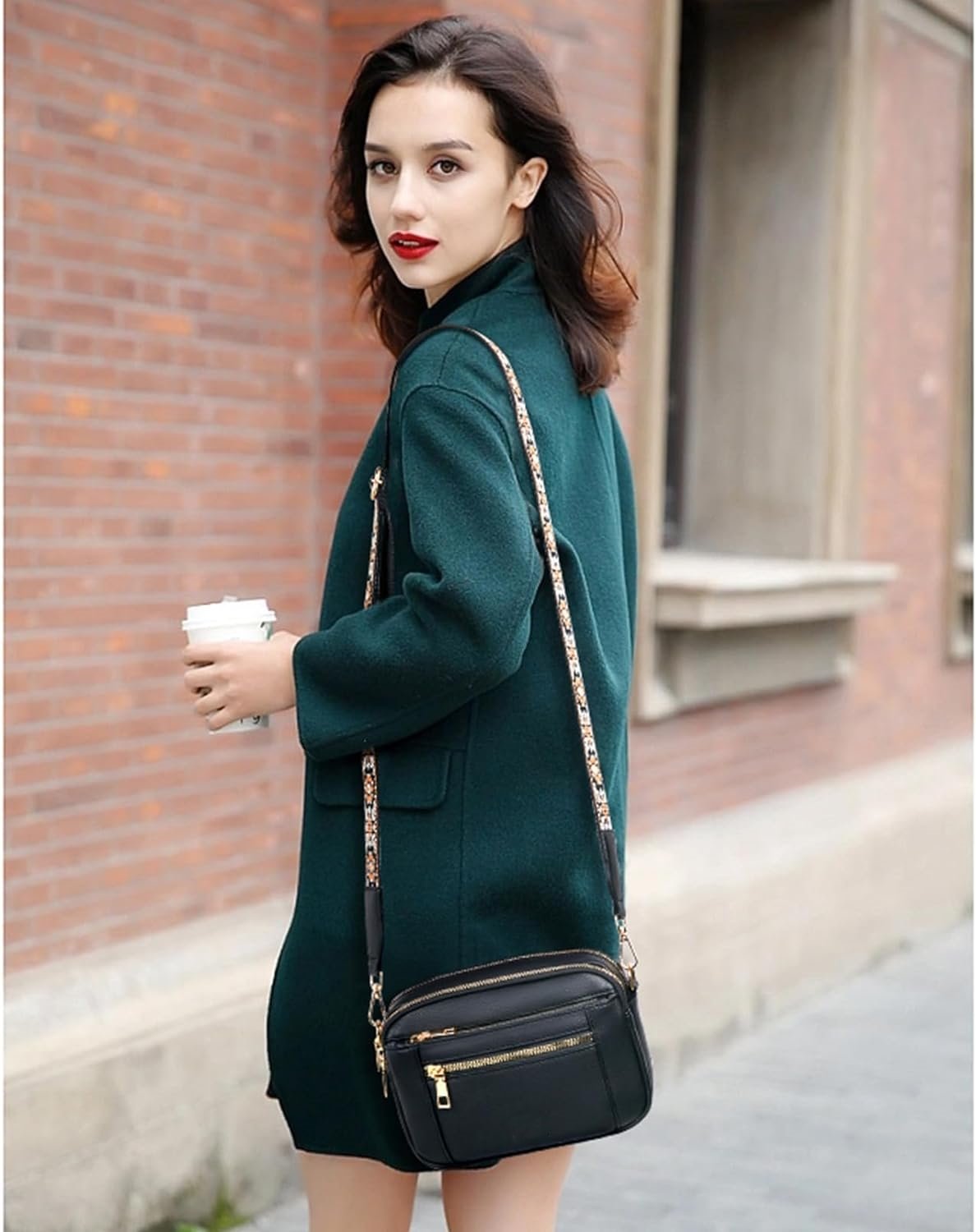 Stylish Women's Cross Body Leather Handbag Purse