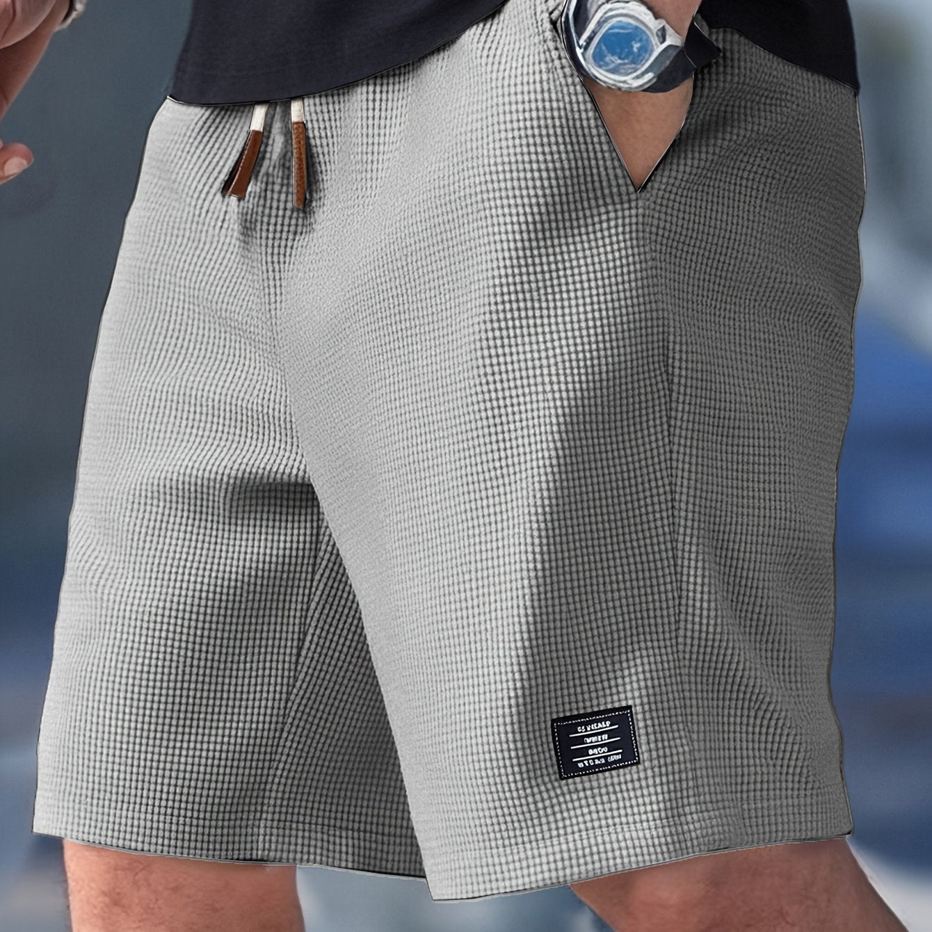 Elastic Waist Casual Mens Shorts