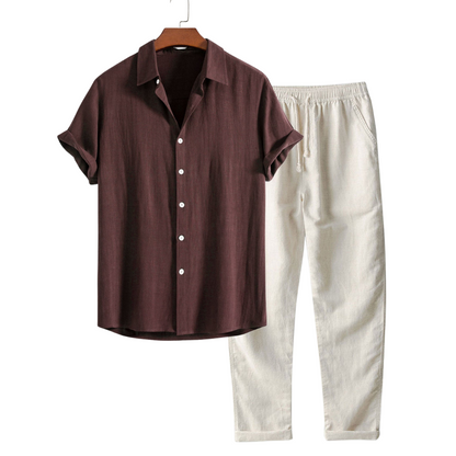 Men's Casual Lightweight 2 Piece Suit Set - Luxivelle