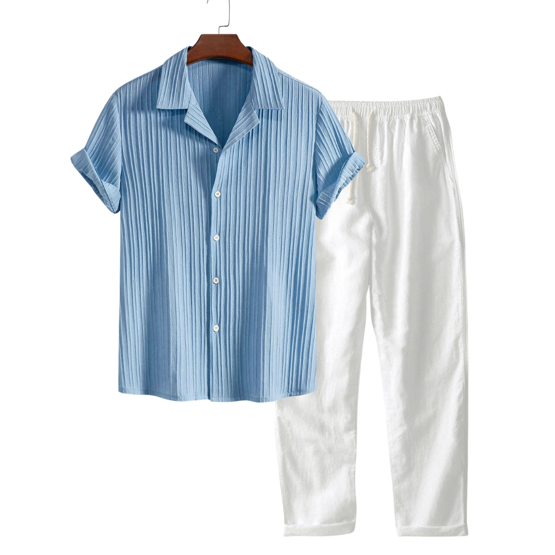 Men's Patterned Knit Suit Set - Luxivelle