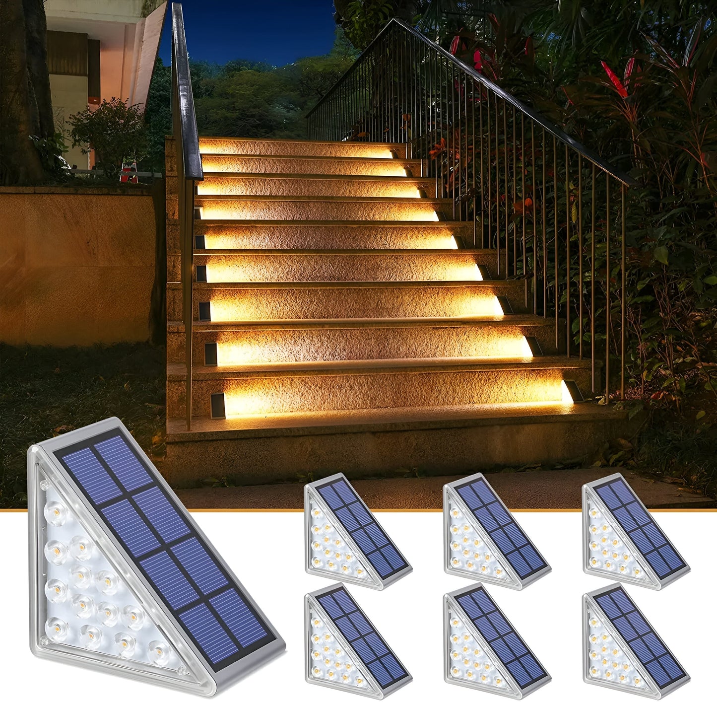 2-Pack Outdoor Solar Powered Garden Lights – Waterproof LED Path Lights