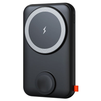 2-in-1 PowerBank with wireless, Type-C charging; sleek design, LED display, magnetic attachment, dual port for fast charge.