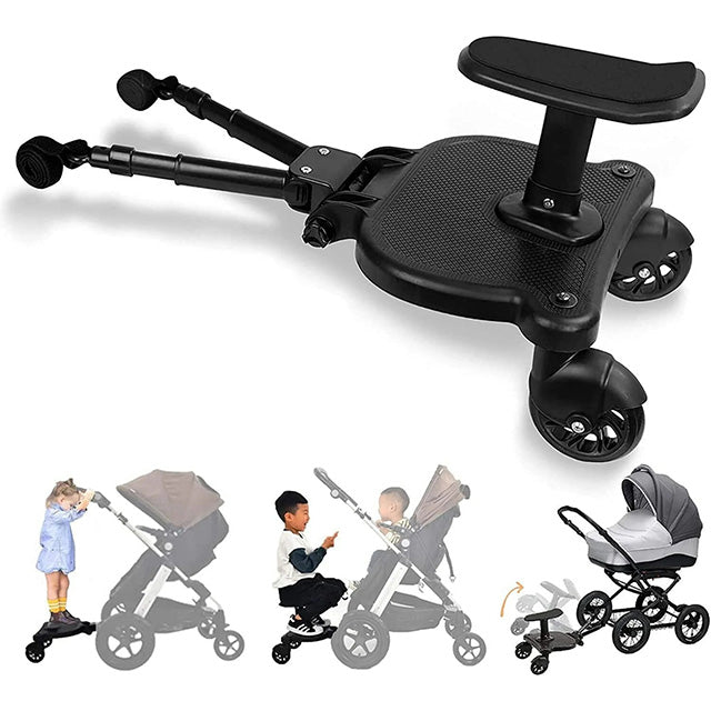 Detachable Stroller Board with Rotating Wheel Seat - Luxivelle