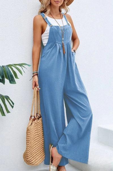 Summer Women's Strapless Loose Fit Jumpsuit