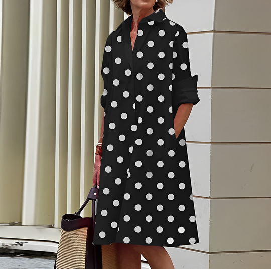 Relaxed Fit Ladies Collar Dress