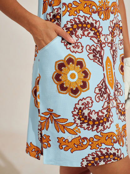 Comfortable Sun Protective Cap Sleeve Dress UPF 50+