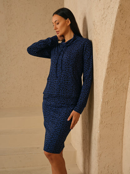 Classic Leopard Zip Golf Pullover Sweatshirt