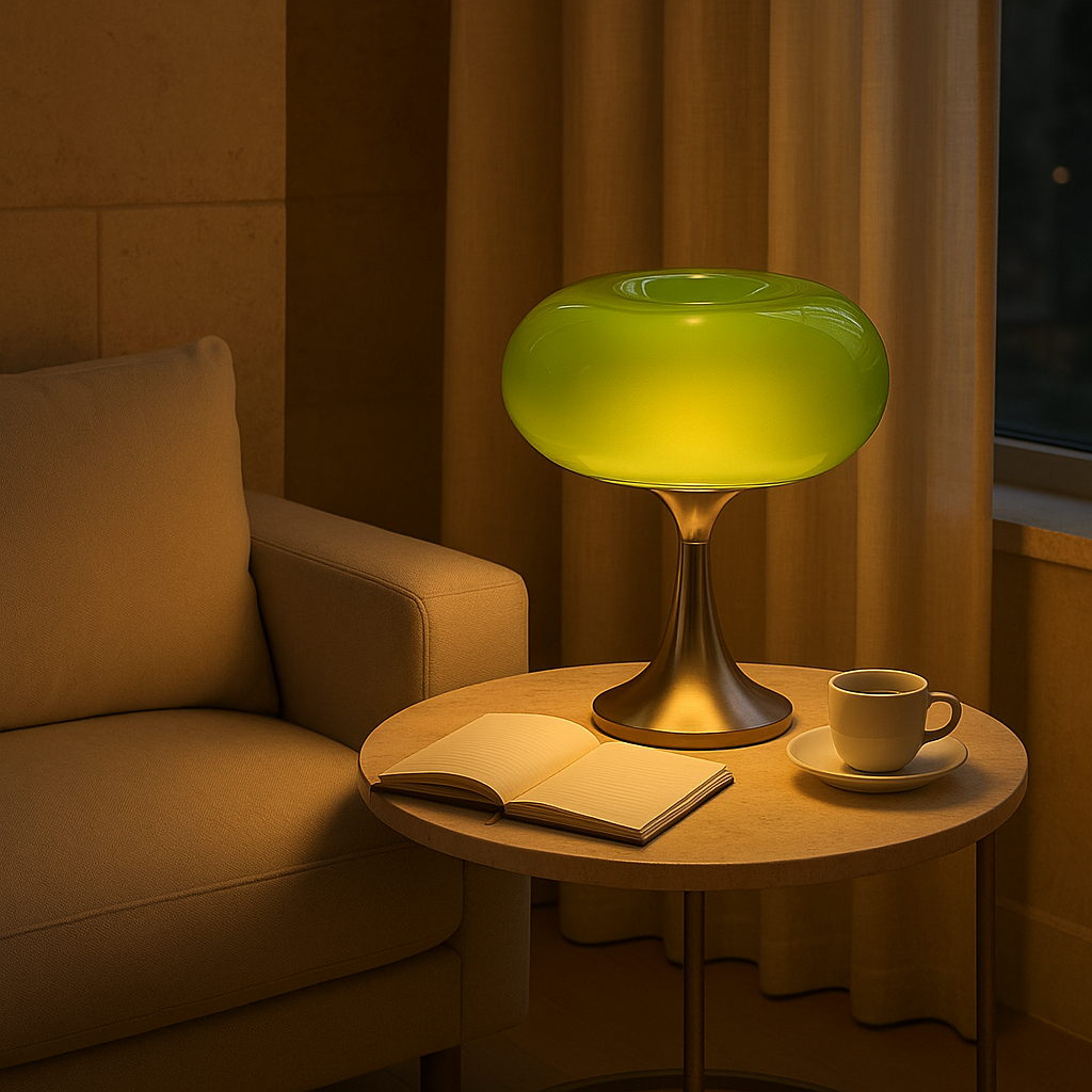 Vintage Style Glass Metal Desk Lamp