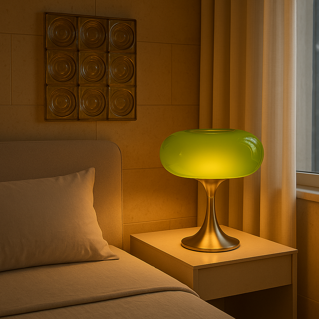 Vintage Style Glass Metal Desk Lamp