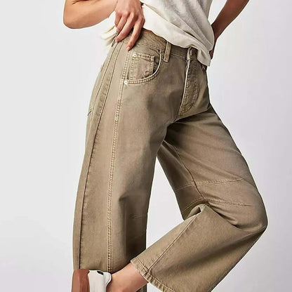 Comfortable Loose Fit High Waisted Women's Jeans