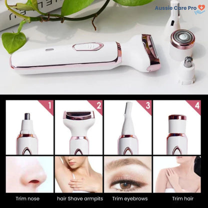 Easy 4-in-1 Epilator for Smooth Body Hair Removal
