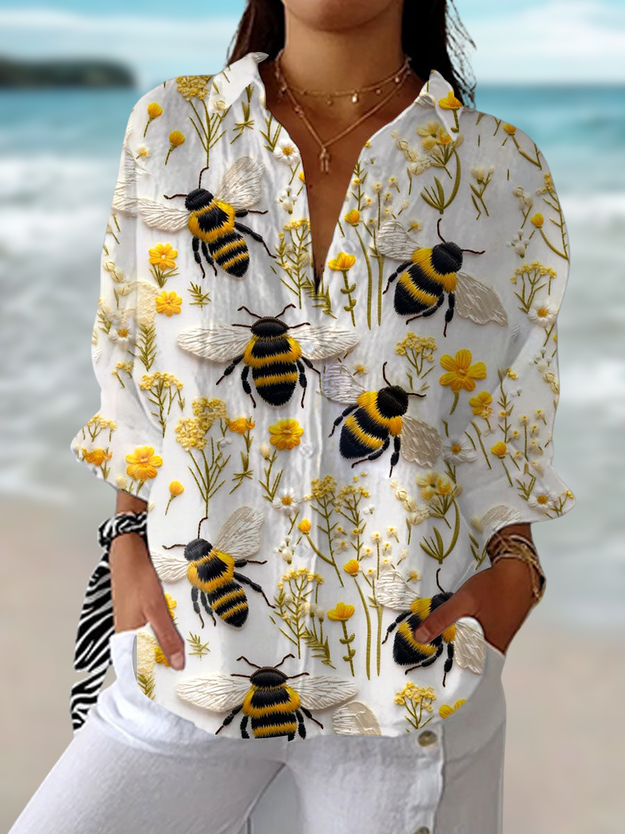 Honey Yellow Floral Blouse - Luxivelle