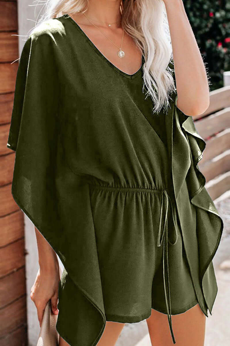 Relaxed Fit V-Neck Jumpsuit for Women