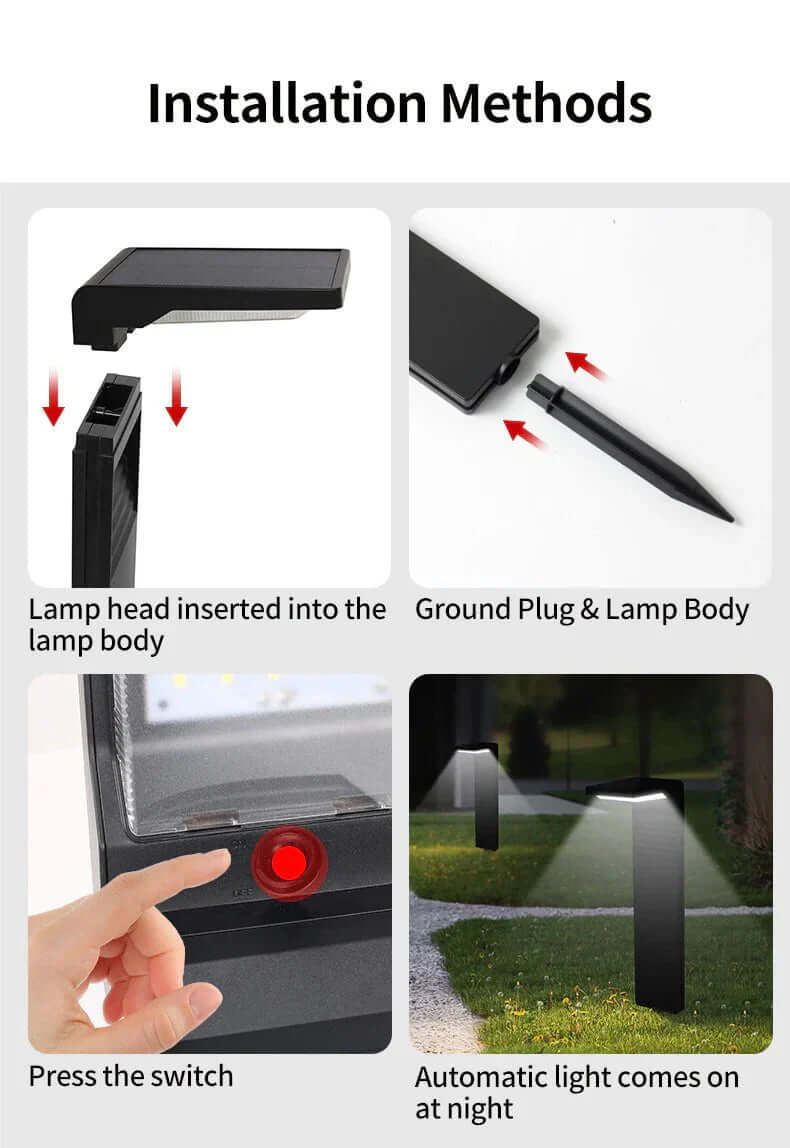 Bright Outdoor Solar Powered Lamp, 4W Warm White