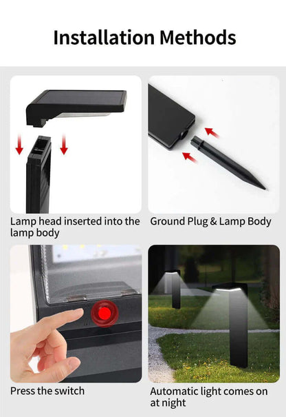 Bright Outdoor Solar Powered Lamp, 4W Warm White