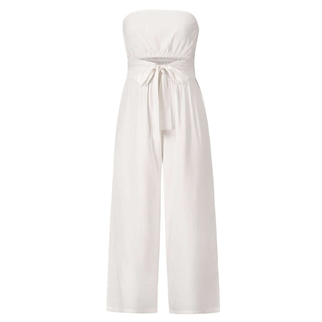 Sleeveless Summer Jumpsuit with Stretchy Waist