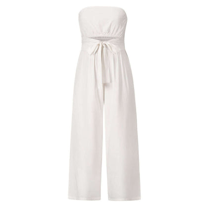 Sleeveless Summer Jumpsuit with Stretchy Waist